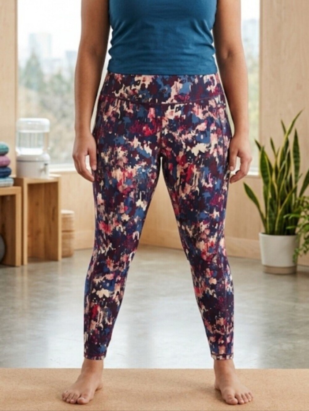 Sweaty Betty Super Sculpt 7/8 Legging Size Large Multicolor Abstract Print